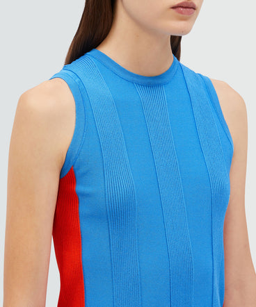 Color-block patterned knit top