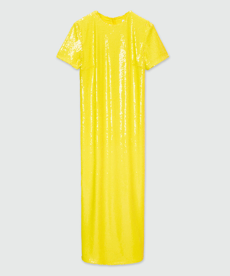 Long yellow dress YELLOW Women 