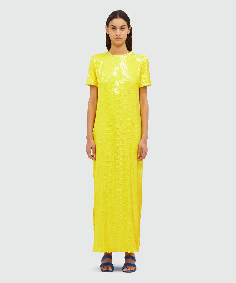 Long yellow dress YELLOW Women 