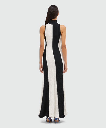 Black and white long dress