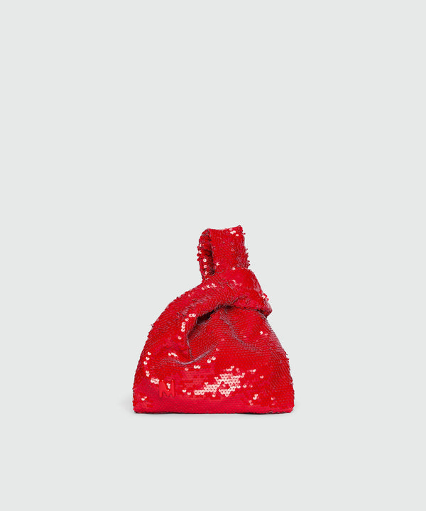 Red paillettes bag