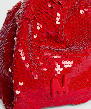 Red paillettes bag