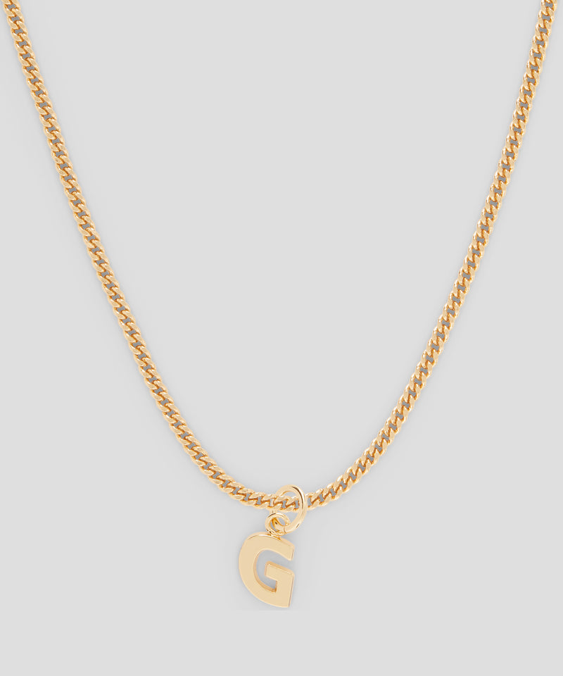 Brass letter G charm GOLD Unisex 