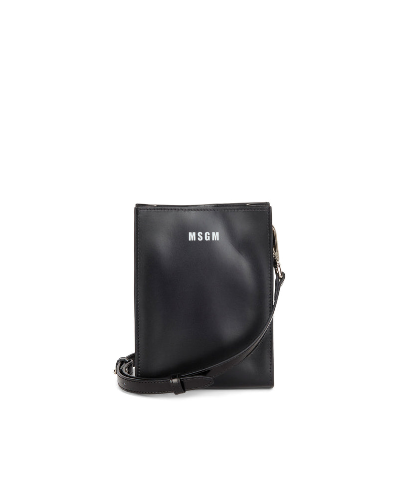 Mini tote bag with micro-logo BLACK Unisex 