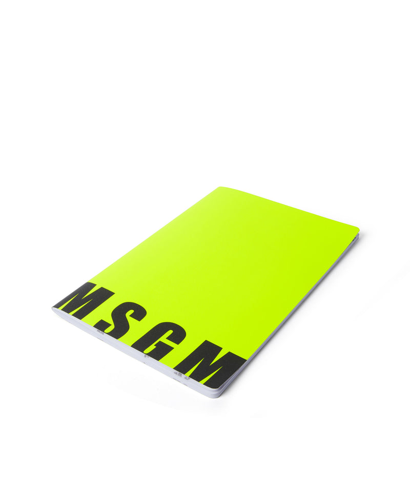 MSGM customized A4 Notebook FLUO YELLOW Unisex 