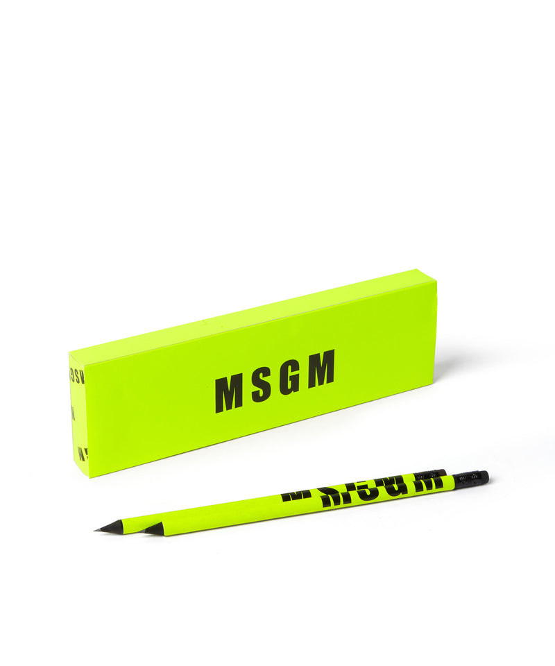 MSGM pencil set FLUO YELLOW Unisex 