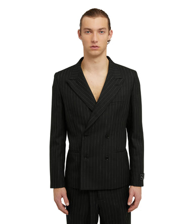 Pure wool jacket with "Punk Pinstripe" workmanship