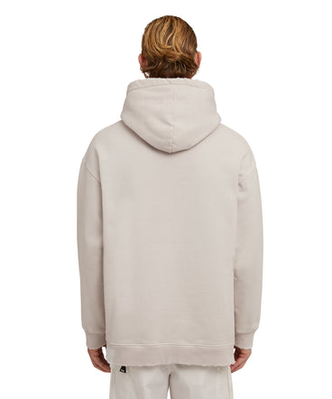 Cotton hooded sweatshirt with MSGM large logo print