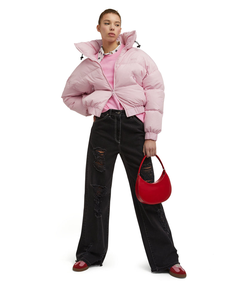 "Ripstop Nylon" Cropped down jacket PINK Women 