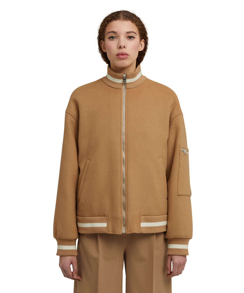 Bomber in lana vergine "Wool Felt" BEIGE Donna 