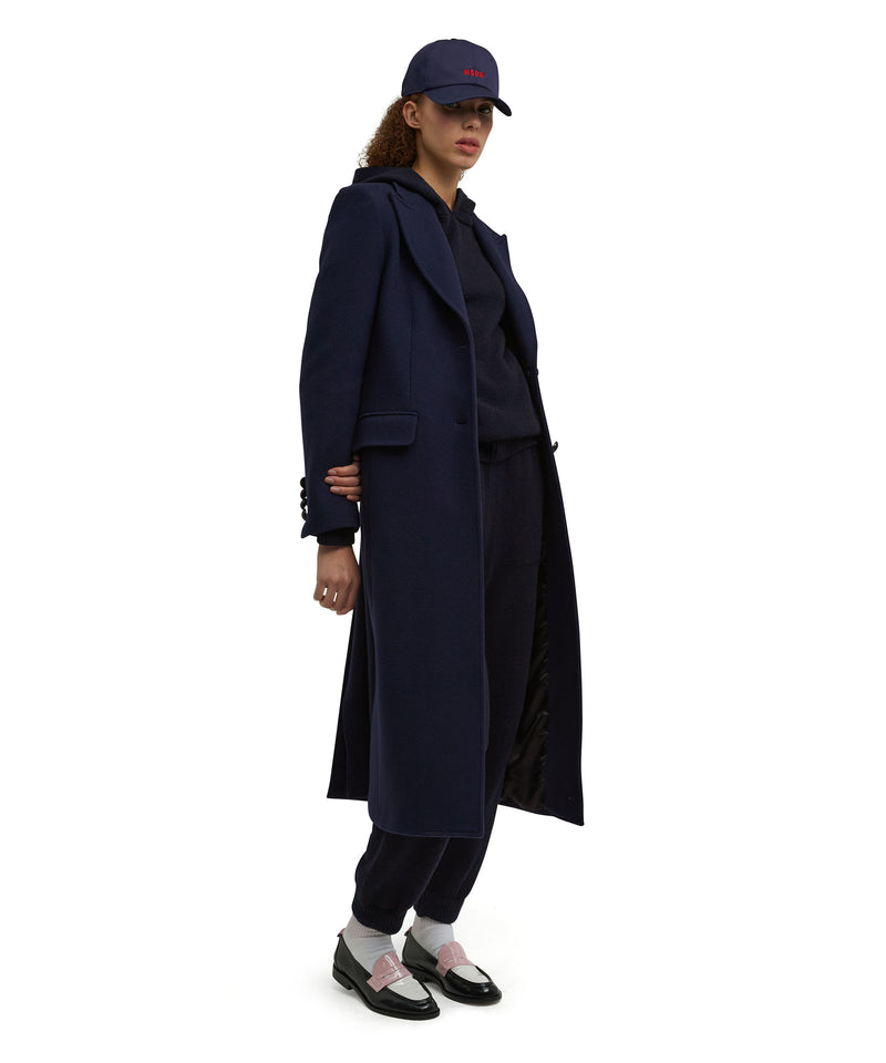 Felpa con cappuccio "MSGM Signature Cachemire blend" BIANCO Donna 