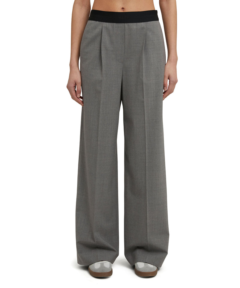 Virgin wool trousers  "Wool Suiting" GREY Women 