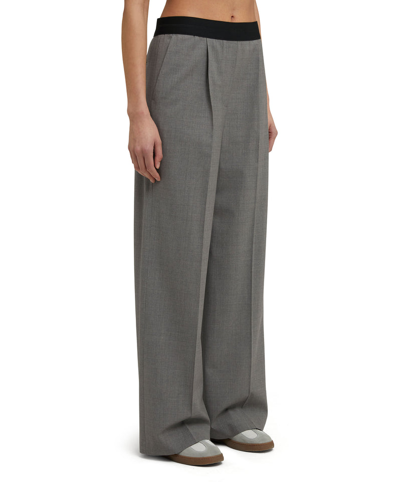 Virgin wool trousers  "Wool Suiting" GREY Women 