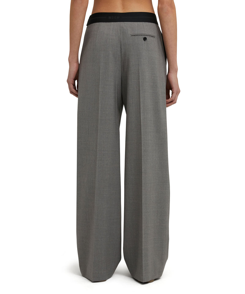 Virgin wool trousers  "Wool Suiting" GREY Women 