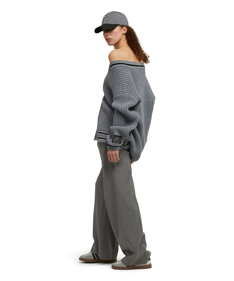 Virgin wool trousers  "Wool Suiting" GREY Women 